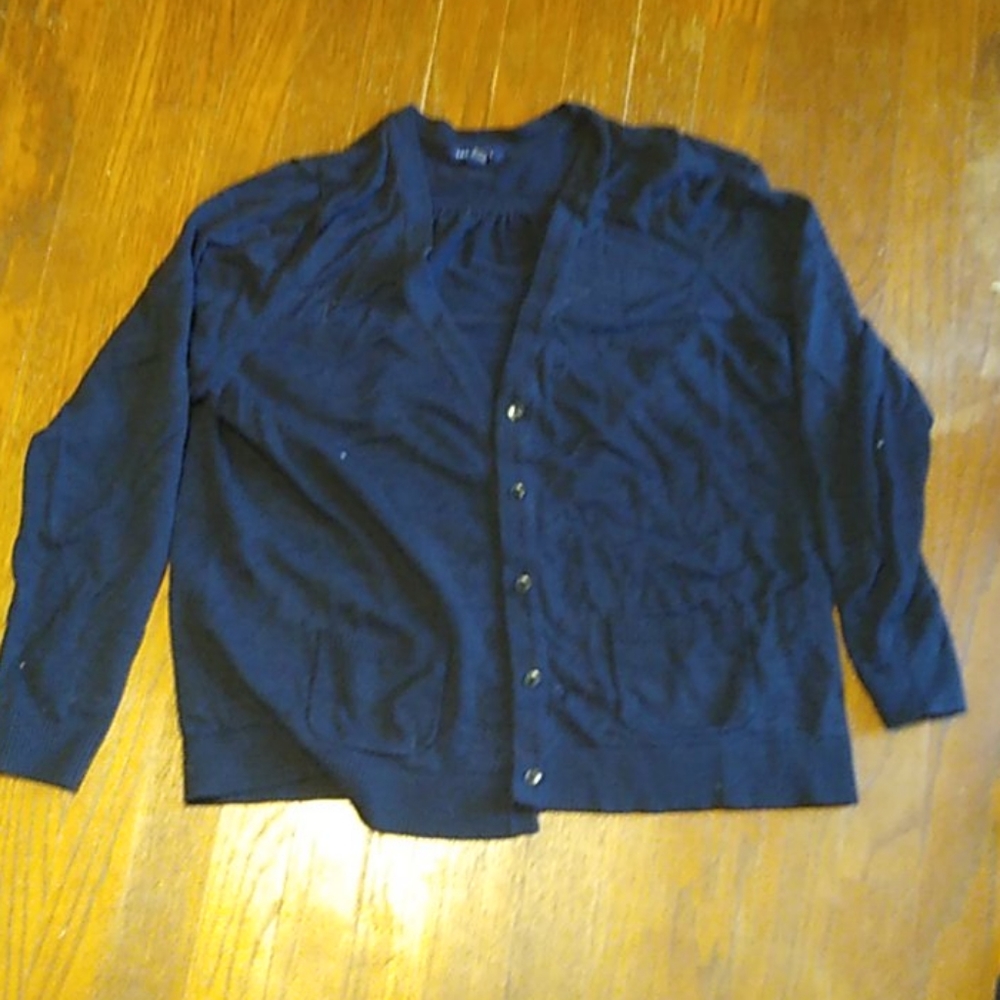 Black button up sweater